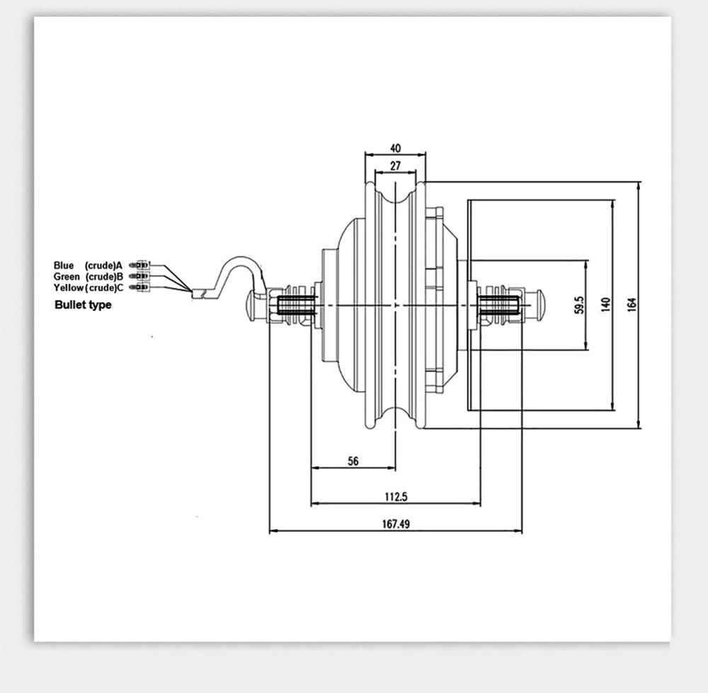 10 inch geard hub motor parameters