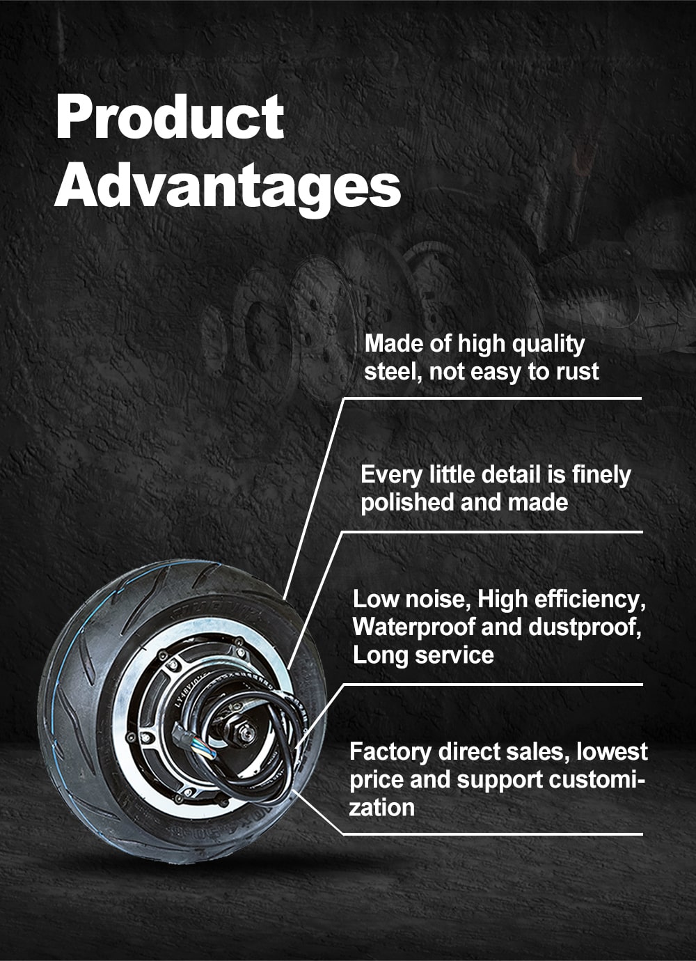 10 inch geard hub motor advantages