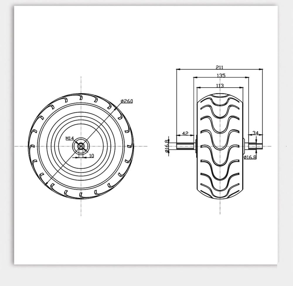 10 inch geard hub motor parameters 