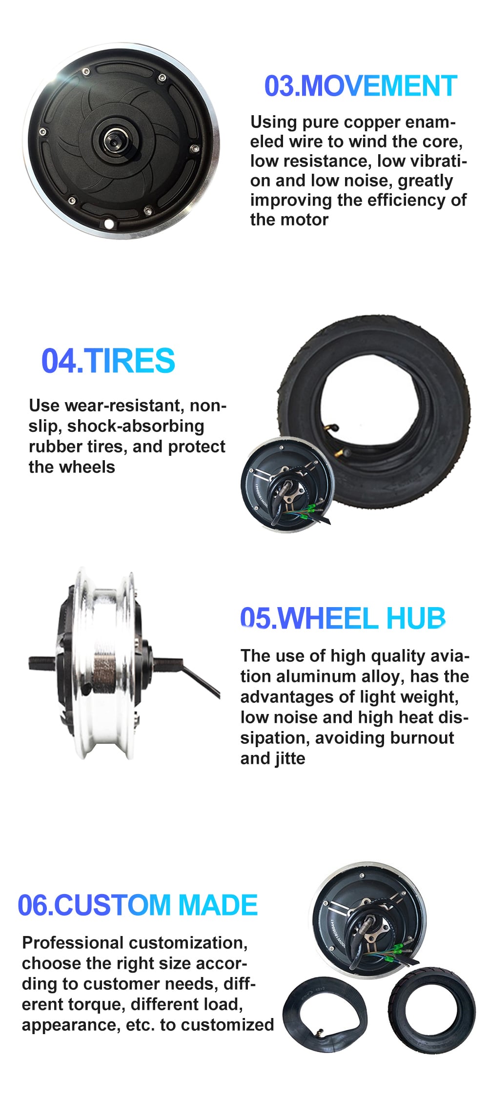 10 inch geard hub motor details