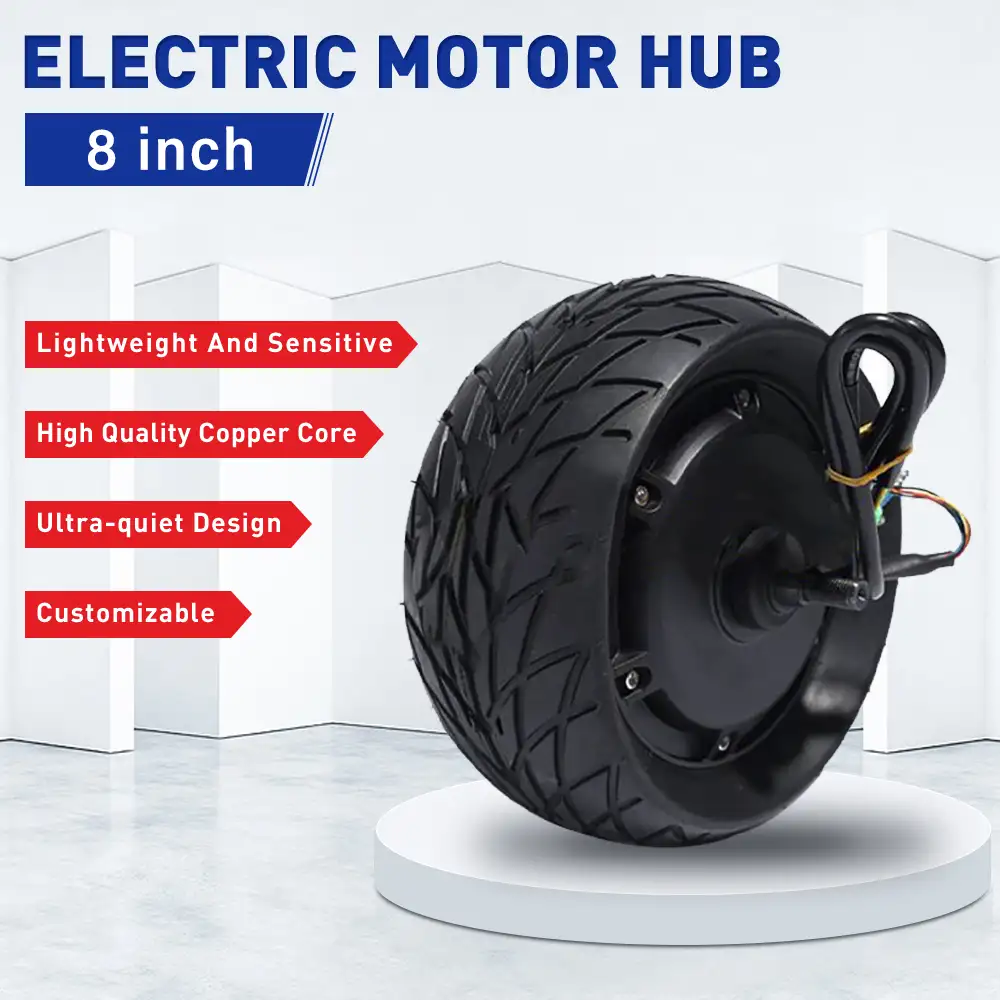 48V 1000W 8 inch fat tire gearless scooter hub motor