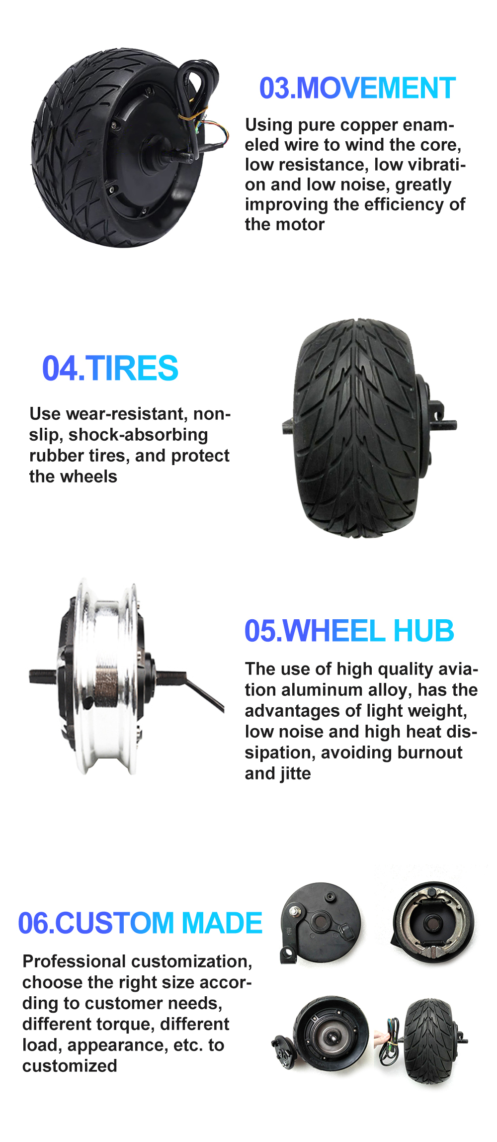 8 inch geard hub motor details