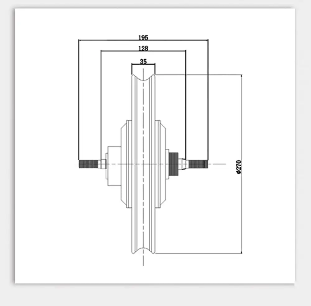 14 inch gearless hub motor parameters