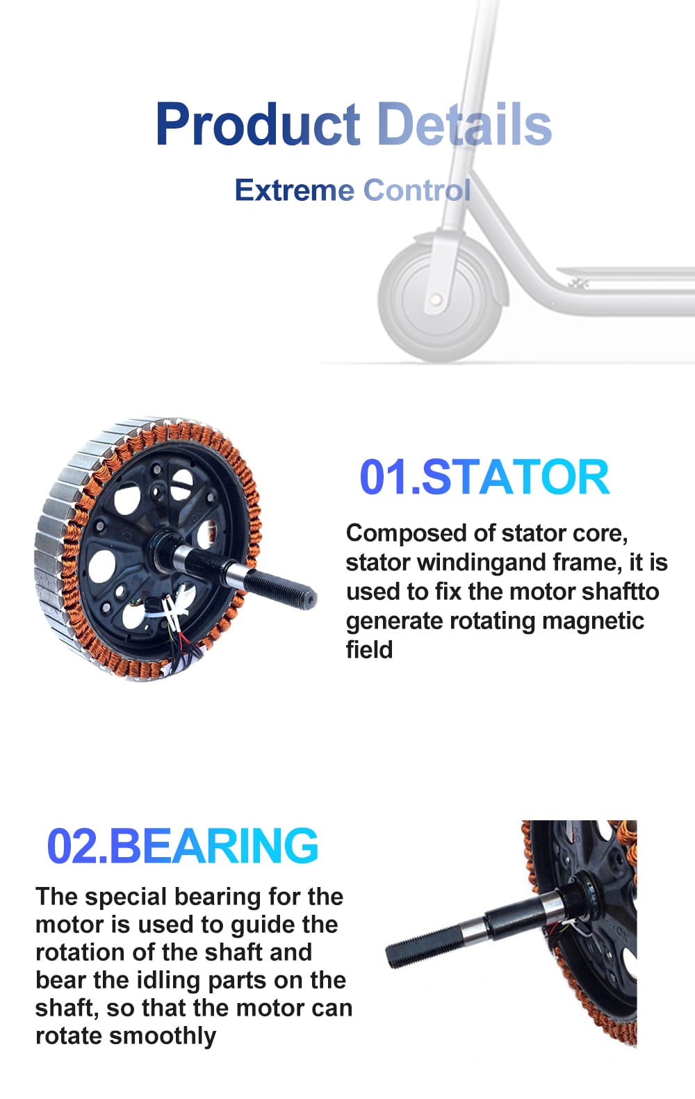 14 inch gearless hub motor details