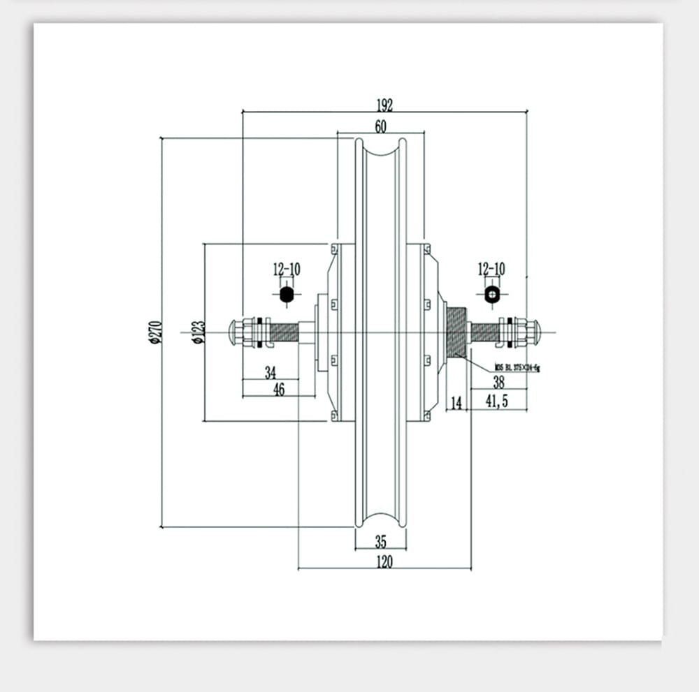 20 inch integral hub motor parameters