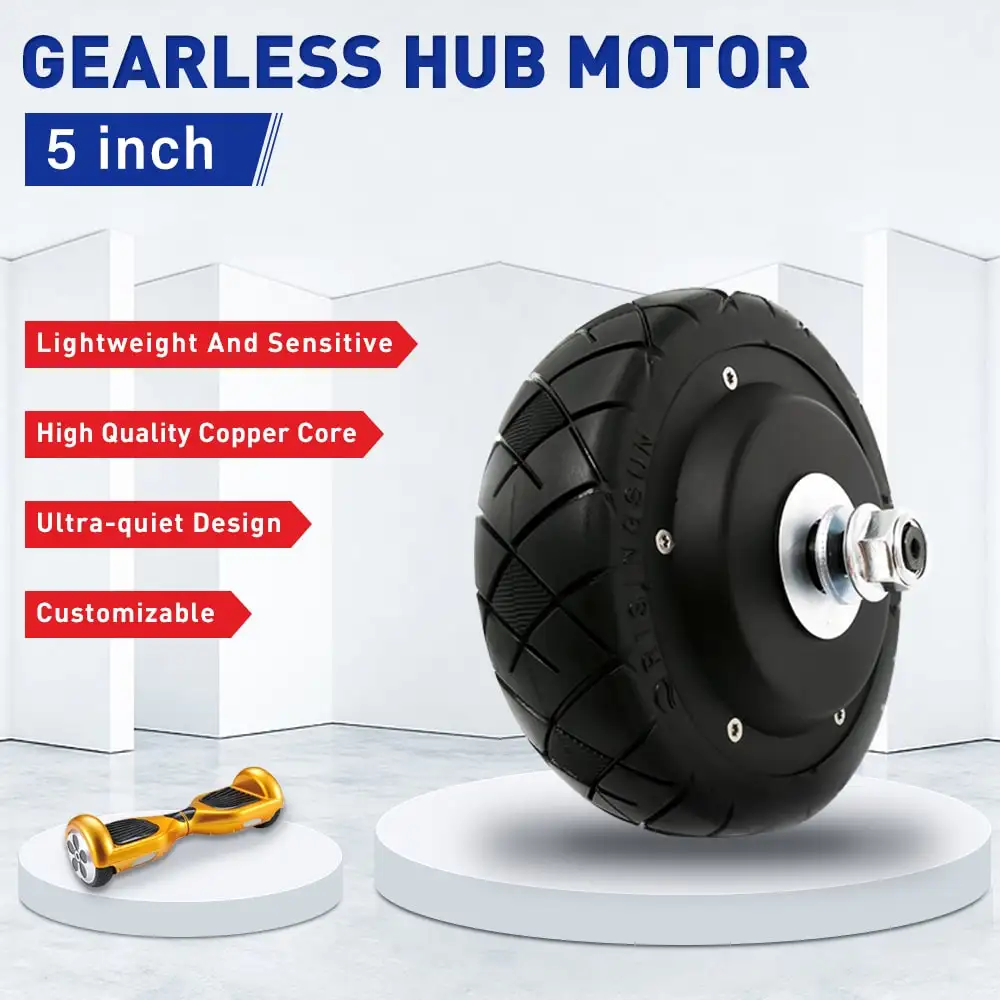 5 inch gearless hub motor