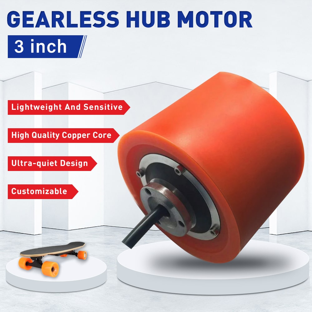 3 inch gearless hub motor