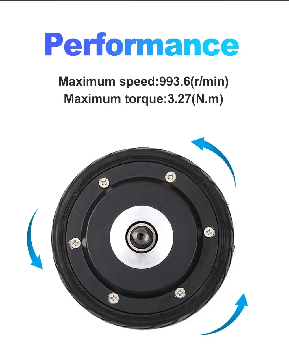 5 inch gearless hub motor features