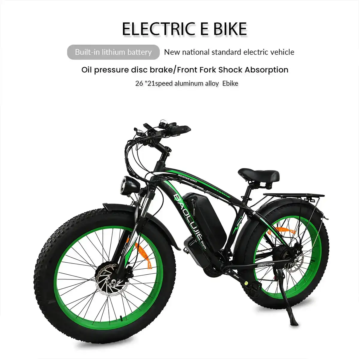 48v 12ah 750w range 35km hurricane 21 speed electric bike