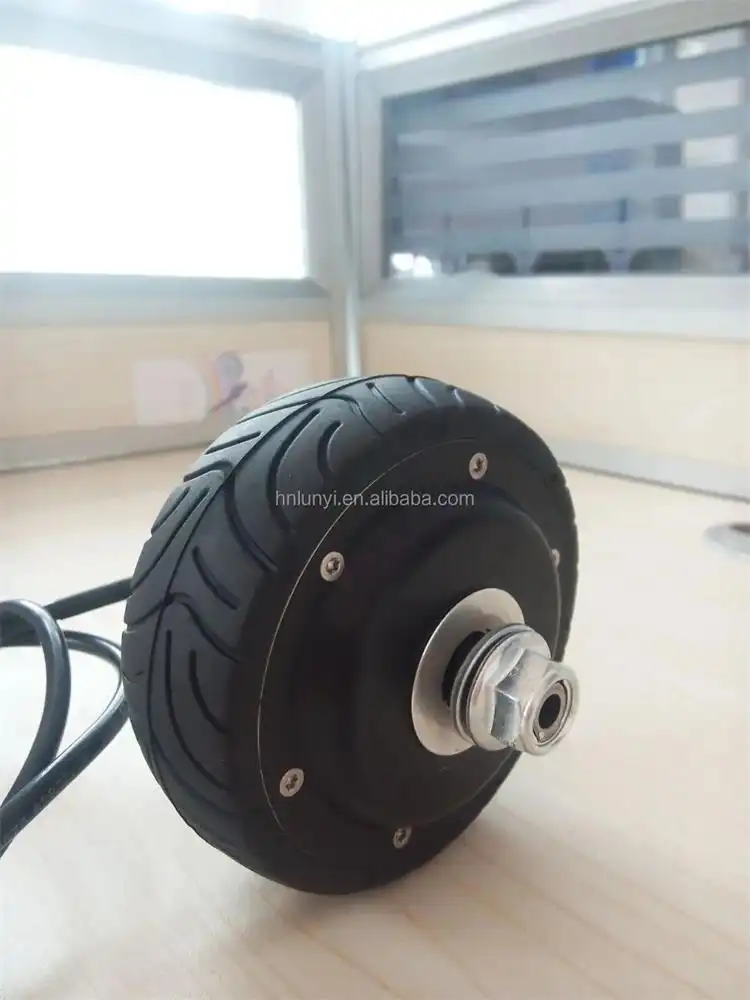 150-200W 24V 4 inch brushless double shaft wheel hub motor