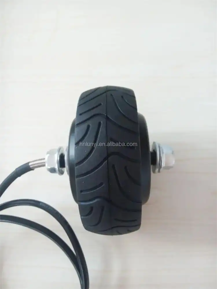 150-200W 24V 4 inch brushless double shaft wheel hub motor
