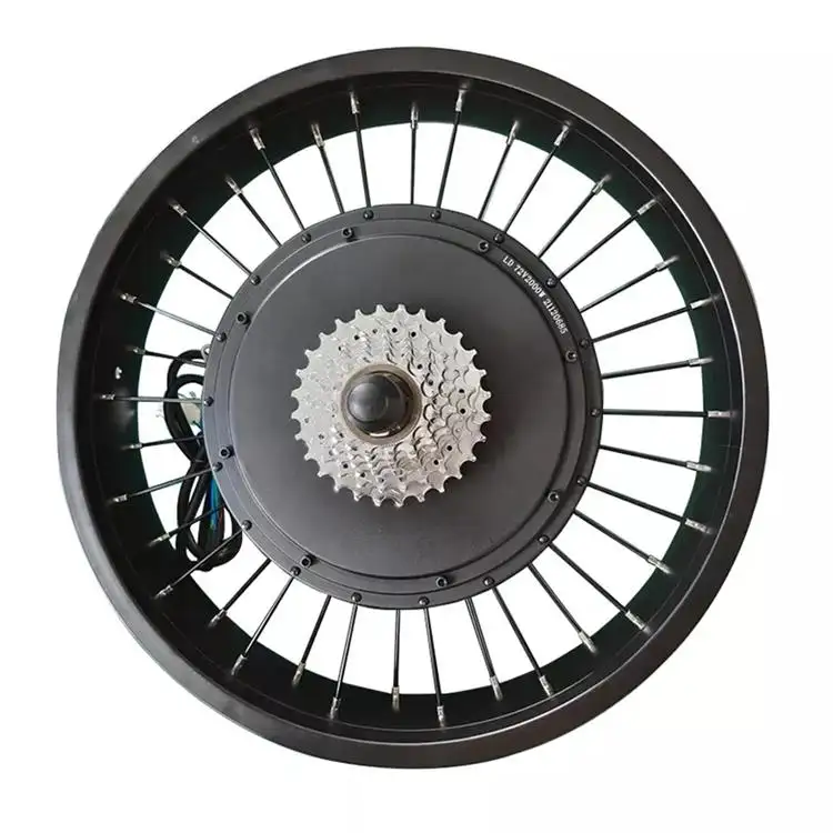 20 brushless 5000W fat e bike with 20x4 tire spoke hub motor