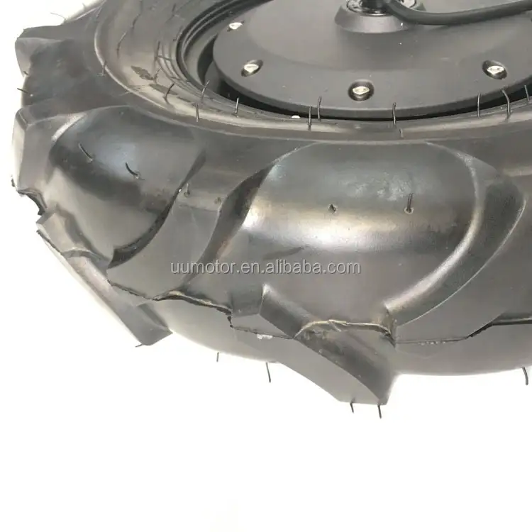 250kg 1200w brushless dc 16inch tractor road tire single shaft servo robot hub motor