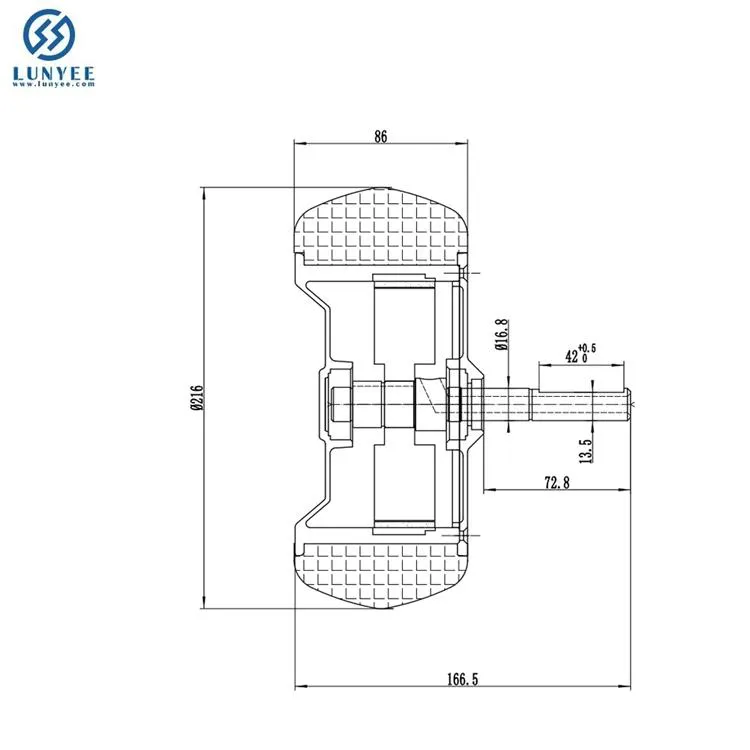 300W 36V 8.5 inch Brushless Electric Scooter Hub Motor