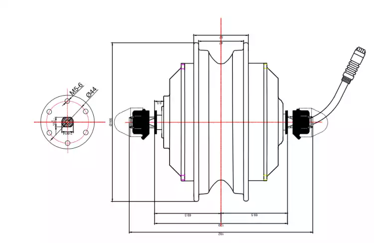 350W 48V 14.5 Inch geared hub motor