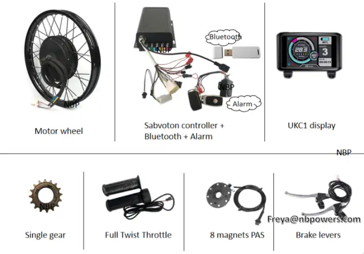 72V 5000W electric bike kit with QS 205 V3 motor 110kmh speed