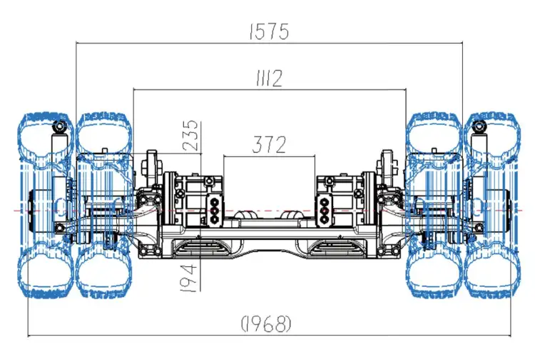 74kw EV Rear Axle Kit for Light Truck Conversion