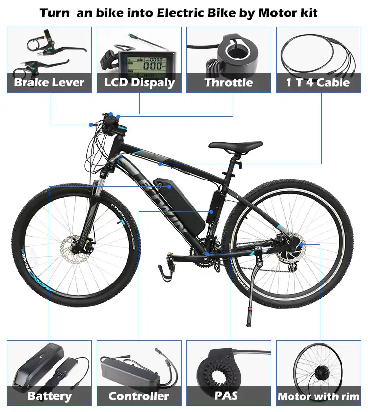 Ip54 customizable Brushless Direct Electric Bike Kit Hub Motor